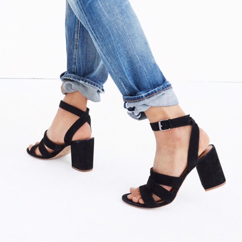 Madewell Triple Strap Maria Suede Sandal